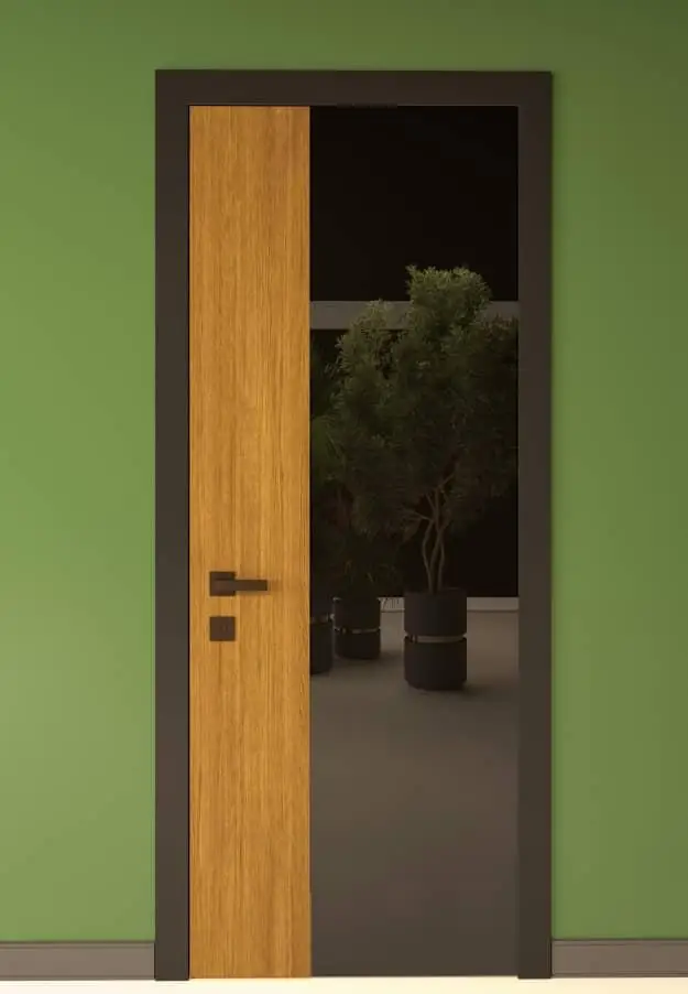 Modern UPVC Front Door with Polyurethane Finish and Glass Inlay