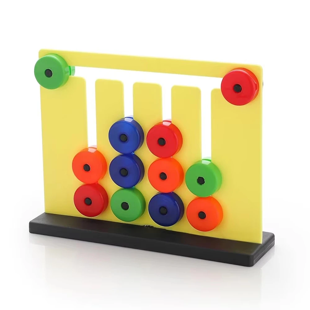 Montessori Slide Puzzle Game Learning Colour and Pattern Matching for Kids, Multicolor