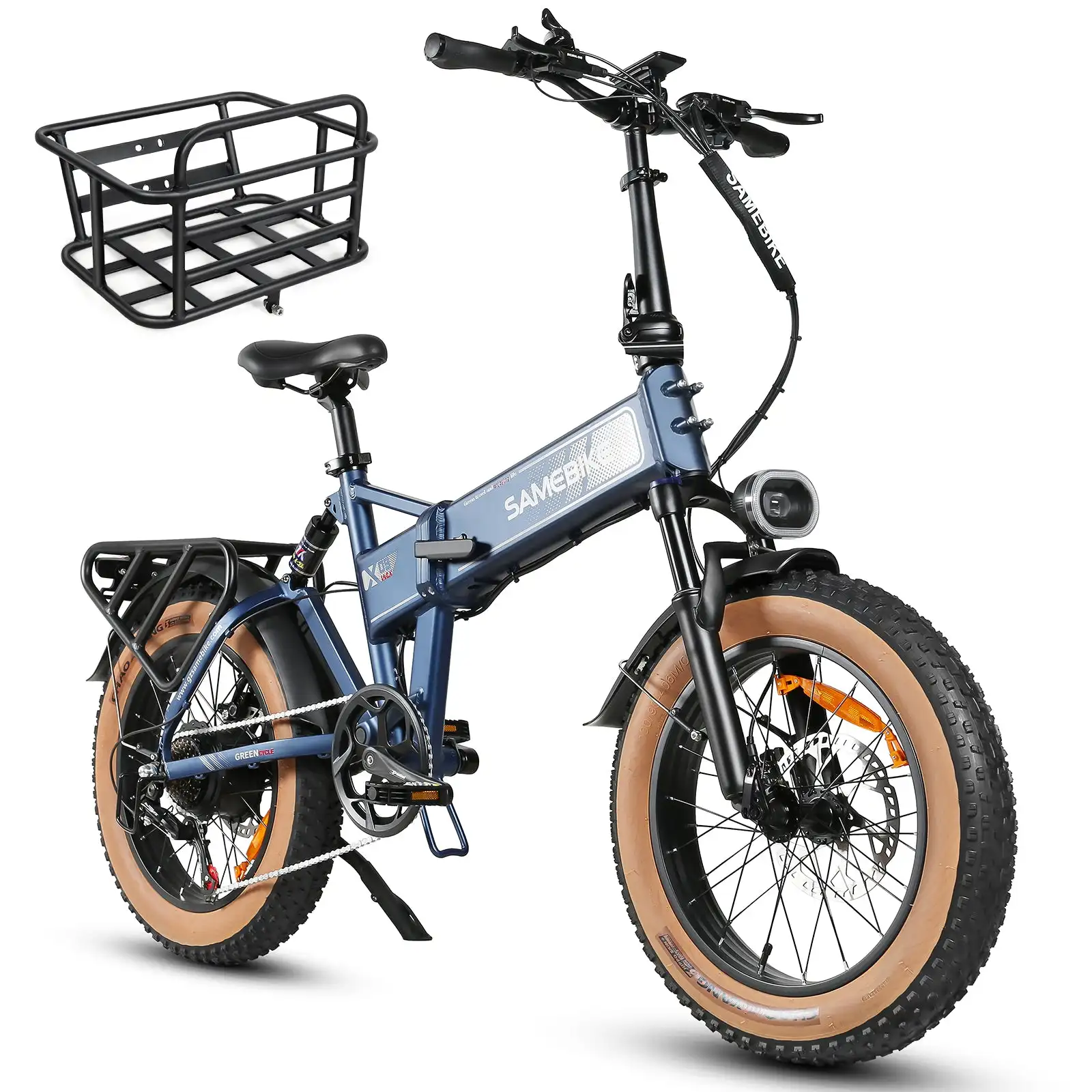 XWLX09-II 1000W Fat Tire Mountain E-Bike with 48v 15ah Battery Dual Suspension