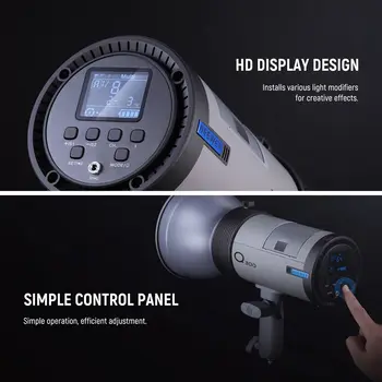 NEEWER Q300 300Ws 2.4G Outdoor Studio Flash With Q Compact Wireless Trigger, 7800mAh Li Ion Battery Powered Strobe Light product image