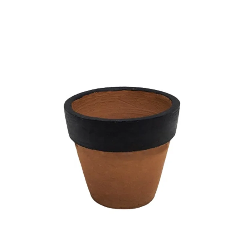 Clay Round Pot Natural Colour Modern Style Ceramic and Terracotta Vases for Home Decoration and Table Top Decor