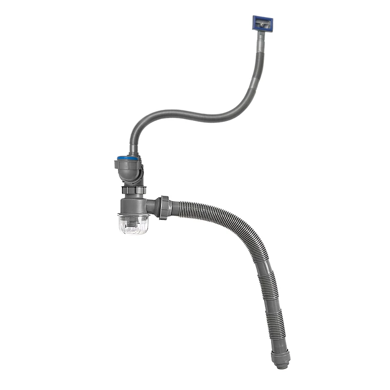 Originele fabrieks kunststof flexibele afvoerslang roestvrijstalen gootsteenafvoerpijp universele 1-1/2 inch waterafvoerslang