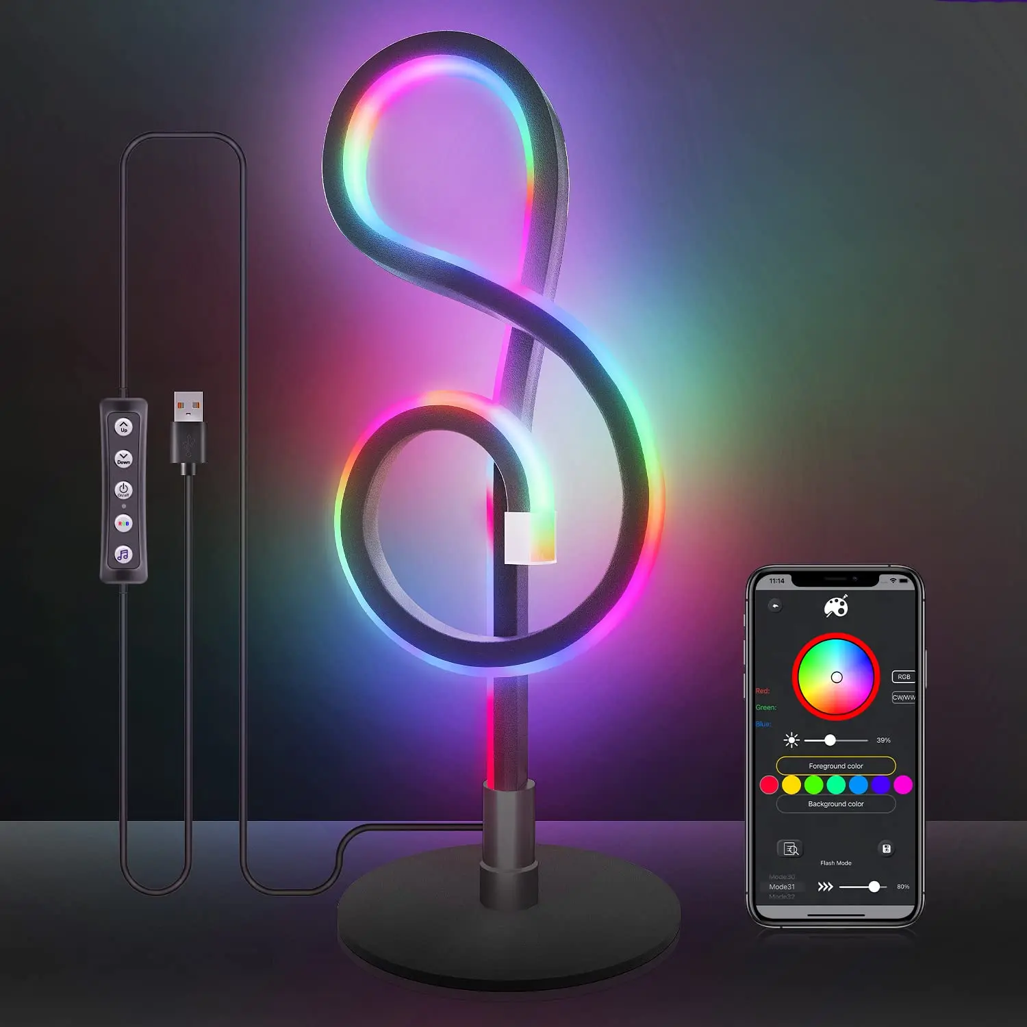 Music Sync Smart Led Light Bars Rgbic Color Changing Atmosphere Ambient Light Smart Led Light