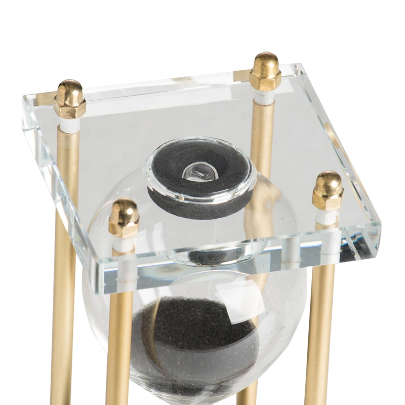 Высококачественное современное стильное часовое стекло с песком и черным украшение стола элегантный дизайн для домашнего