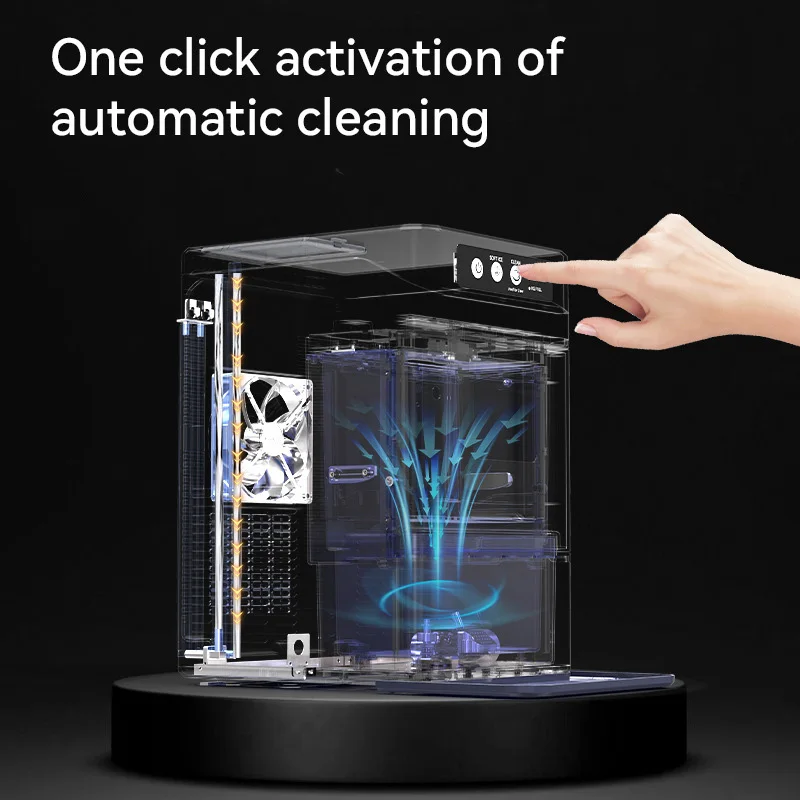 High Performance Stainless Steel Self-Cleaning Countertop Electric Cube Ice Maker LED Light One Touch Commercial Storage