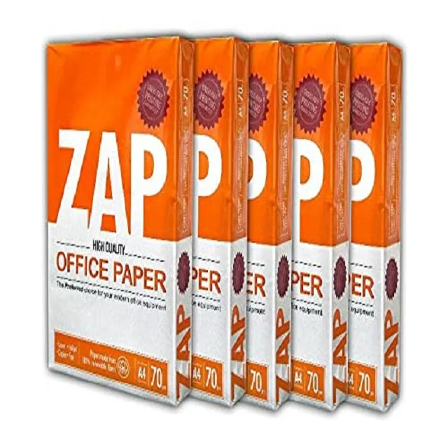 Premium Quality Zap A4 Copier paper 80GSM/75GSM/70GSM best price