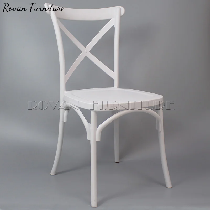 Event X Back Cross Back Chair White Pp Resin Plastic 2023 New Good Quality Wedding Dining Room Furniture Modern Hotel Chair