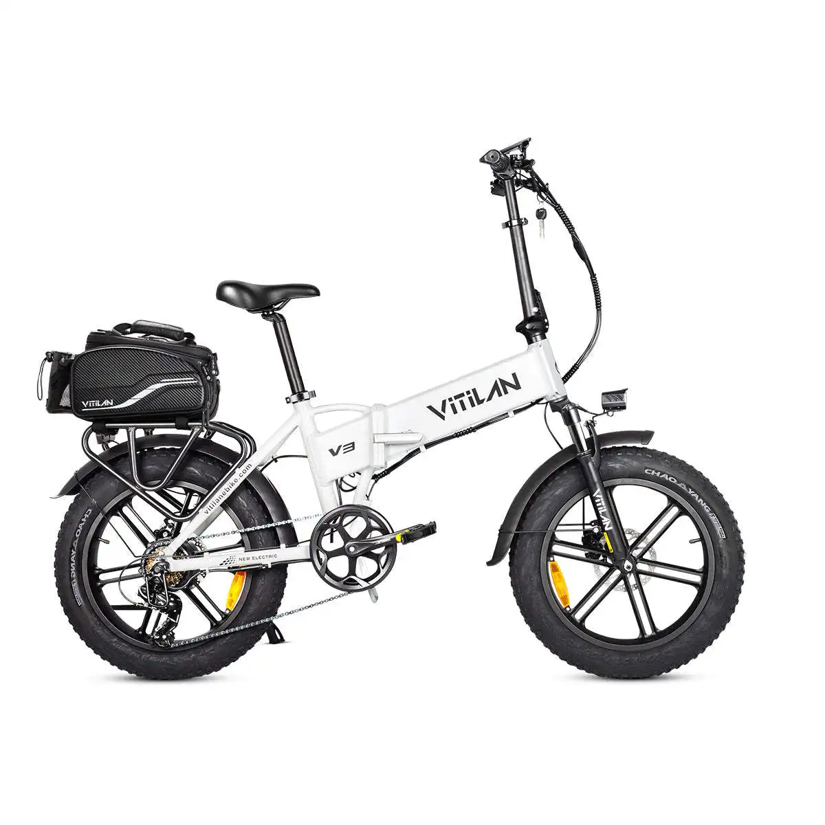 V3 2.0 Adult All Terrain Electric Folding Bike with Fat Tires