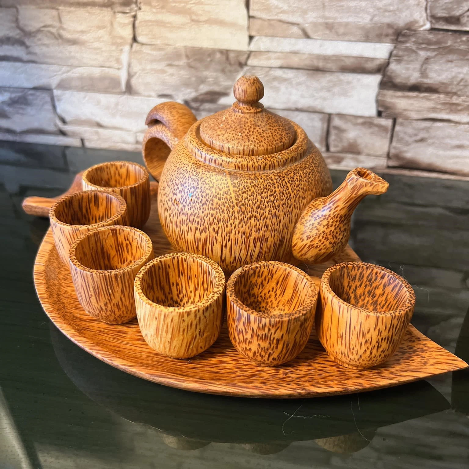 Wholesale Vietnamese Coconut Wooden Tea Sets - Eco-friendly