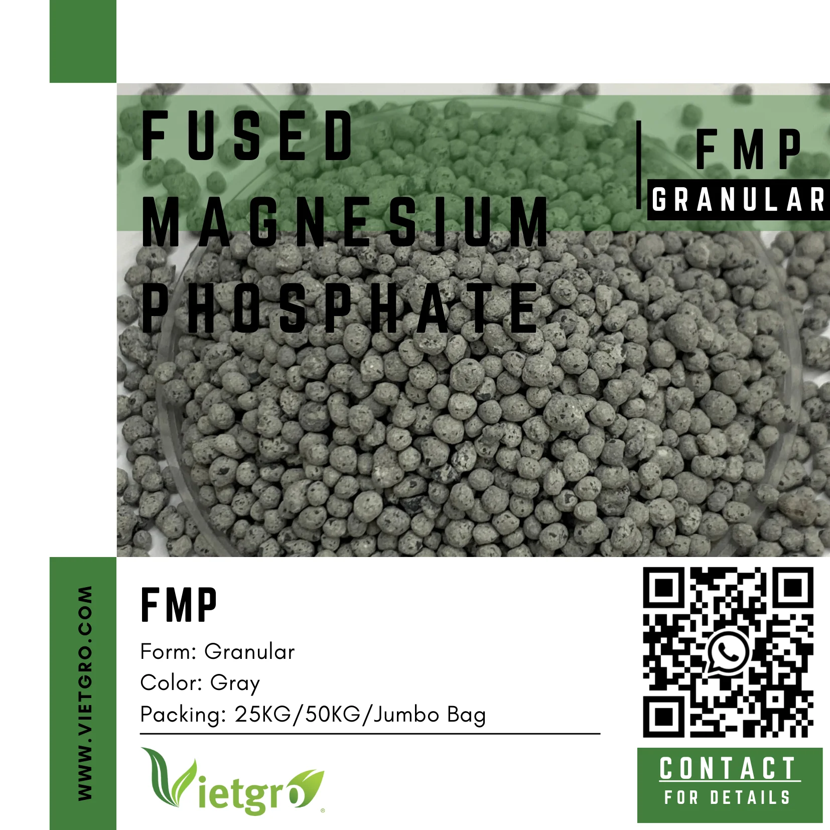 Vietgro Fmp Granular Vietgro Fused Magnesium Phosphate Using For