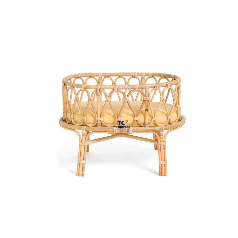 Rattan Baby Doll Crib Doll Kids Furniture Rattan Doll Crib Handmade In