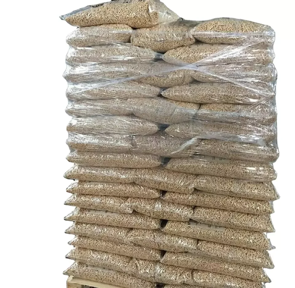 15 кг упаковочные древесные гранулы из сосны (Din plus / EN plus древесные гранулы A1) Готовые для экспорта 1 покупатель