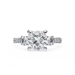 2.65 Carat Lab-Grown Cushion Cut Diamond Ring Trending Classic 14K Yellow Gold Engagement & Wedding original Jewelry