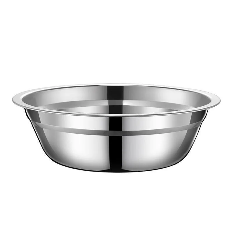 3pc 410 Stainless Steel Basin Multi-purpose Basin Canteen Soup Bowl Household l Soup Bowl Kitchen