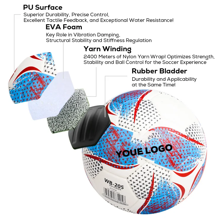Wholesale Custom Pu Soccer Ball Official Size 5 Training Football With