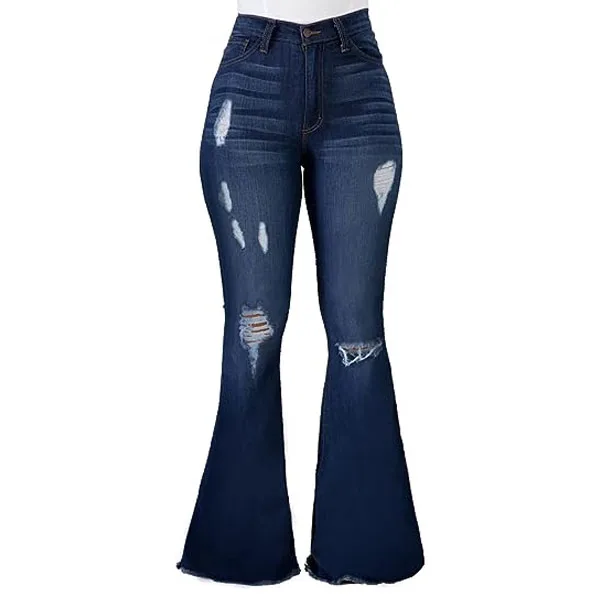 Wholesale High Quality Skinny Flare Design Women Jeans Casual Bell