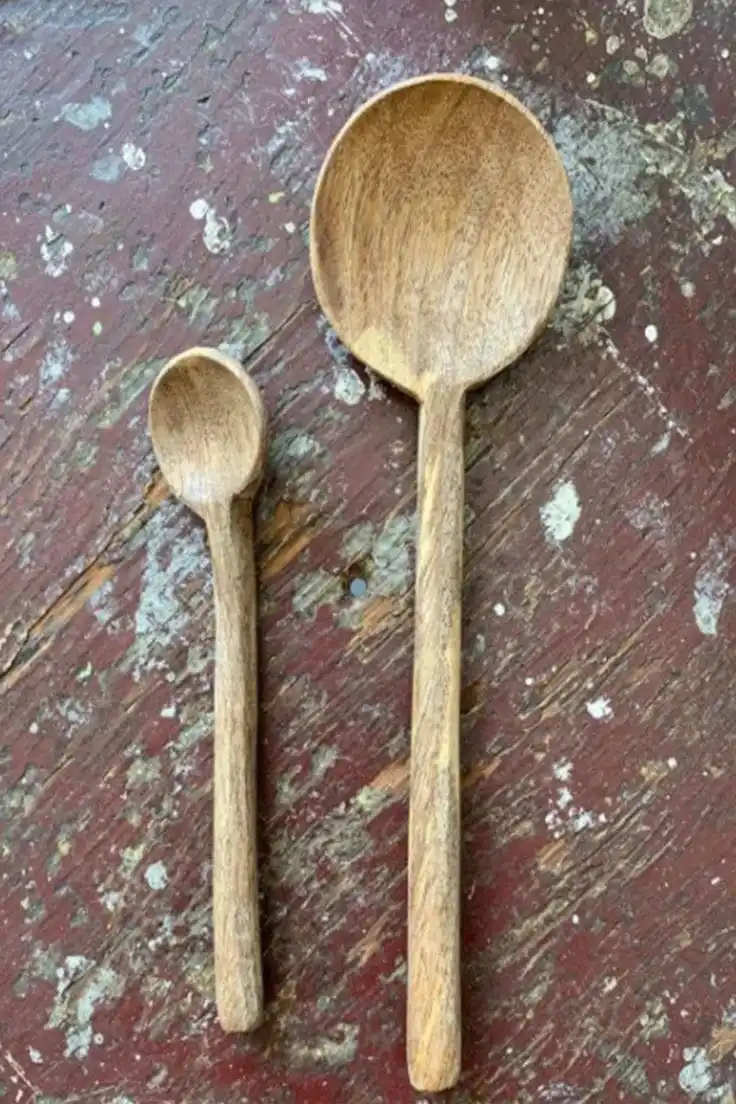Natural Wooden Serving Spoon With Set Large Kitchen Cooking Wooden Spoon Set Coking Flat Spoon Custom Size