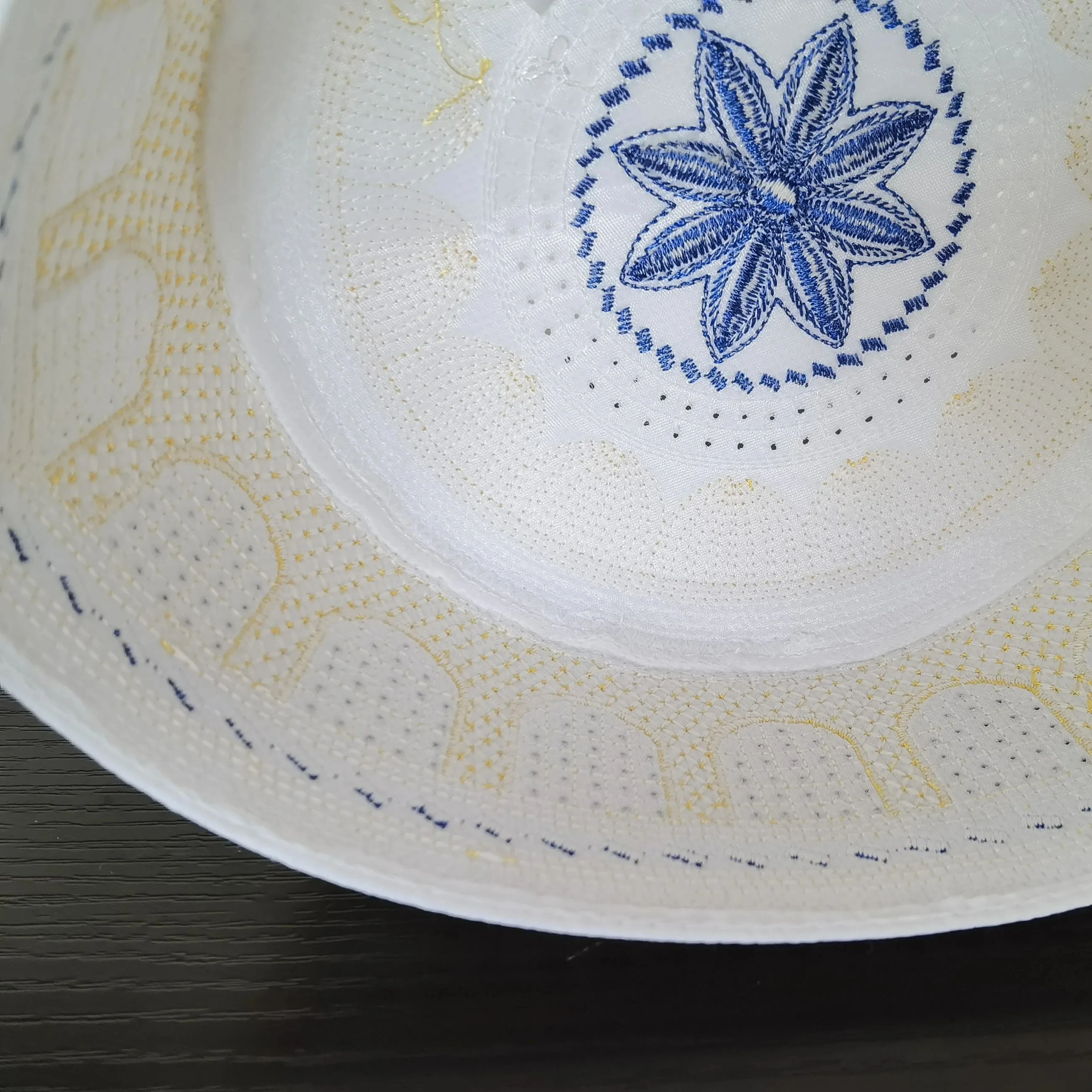 High Quality Men Prayer Namaz Embroidery Skull Cap Kufi Hat Turkish Muslim Custom Made Embroidered Caps