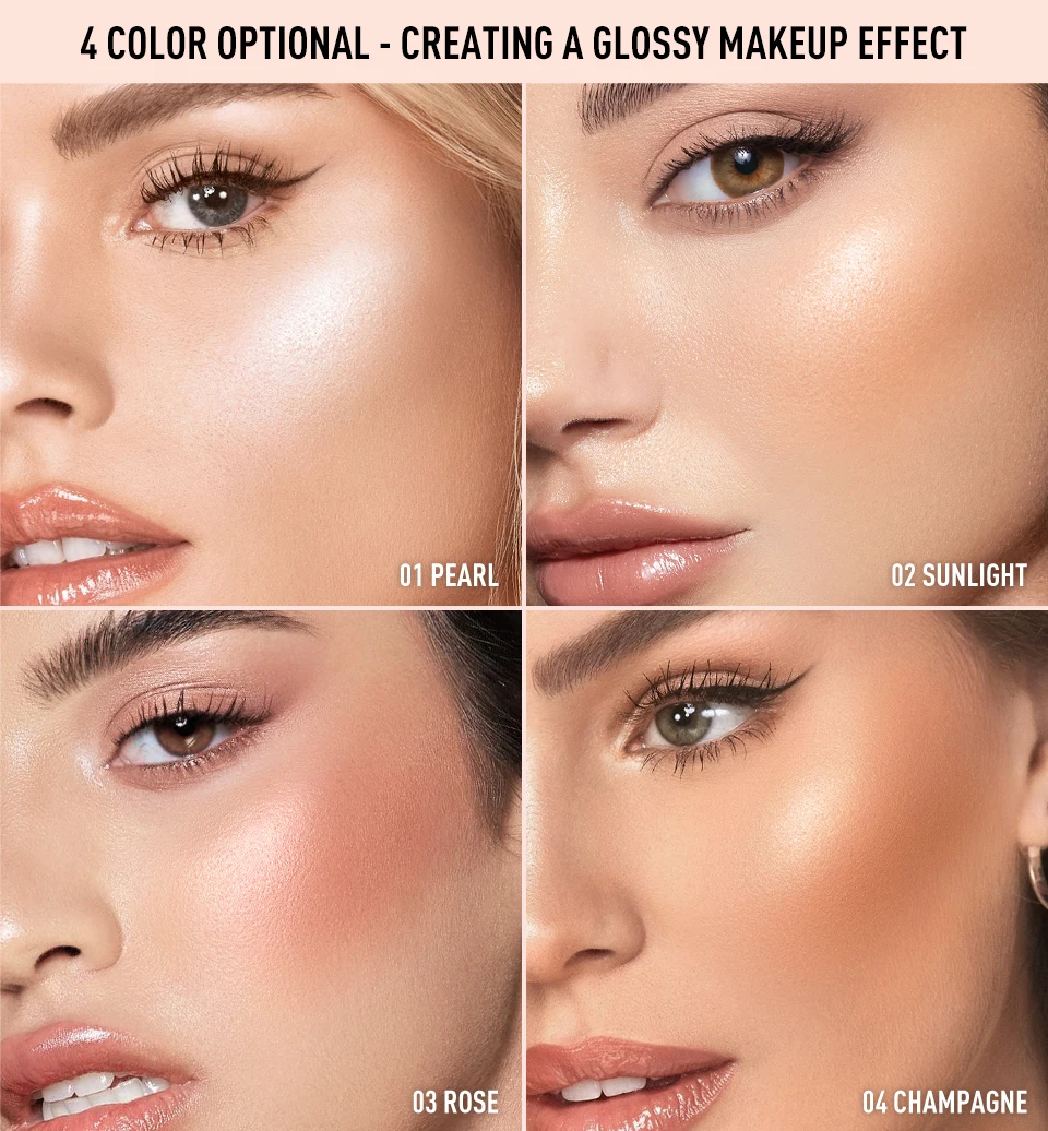 OTWOO 2025 Shimmering Silky Liquid Highlighter New Face Glowing Liquid Makeup with Pearlescent Pigments  Highlighters