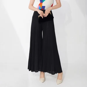 Wholesale Direct High Quality Women's Pleated Pants Summer Elastic Loose Wide Leg Pants Miyake Pants