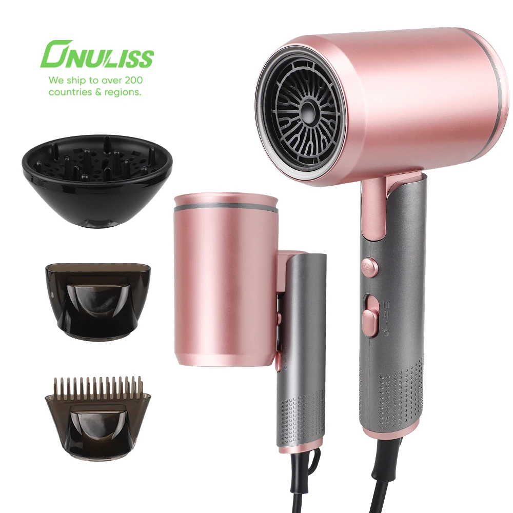 Shenzhen Travel Hair Dryer Diffuser Negative Ion Salon Hair Dryers Pink Hot  Air Brush Rotating Foldable Blow Dryer for Hotel