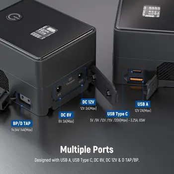 Neewer PS099E V Mount Battery  with Type C Cable, 6800mAh 99Wh 14.5V Mini V Lock with OLED Display, Fast Charging 65W PD USB C detail image