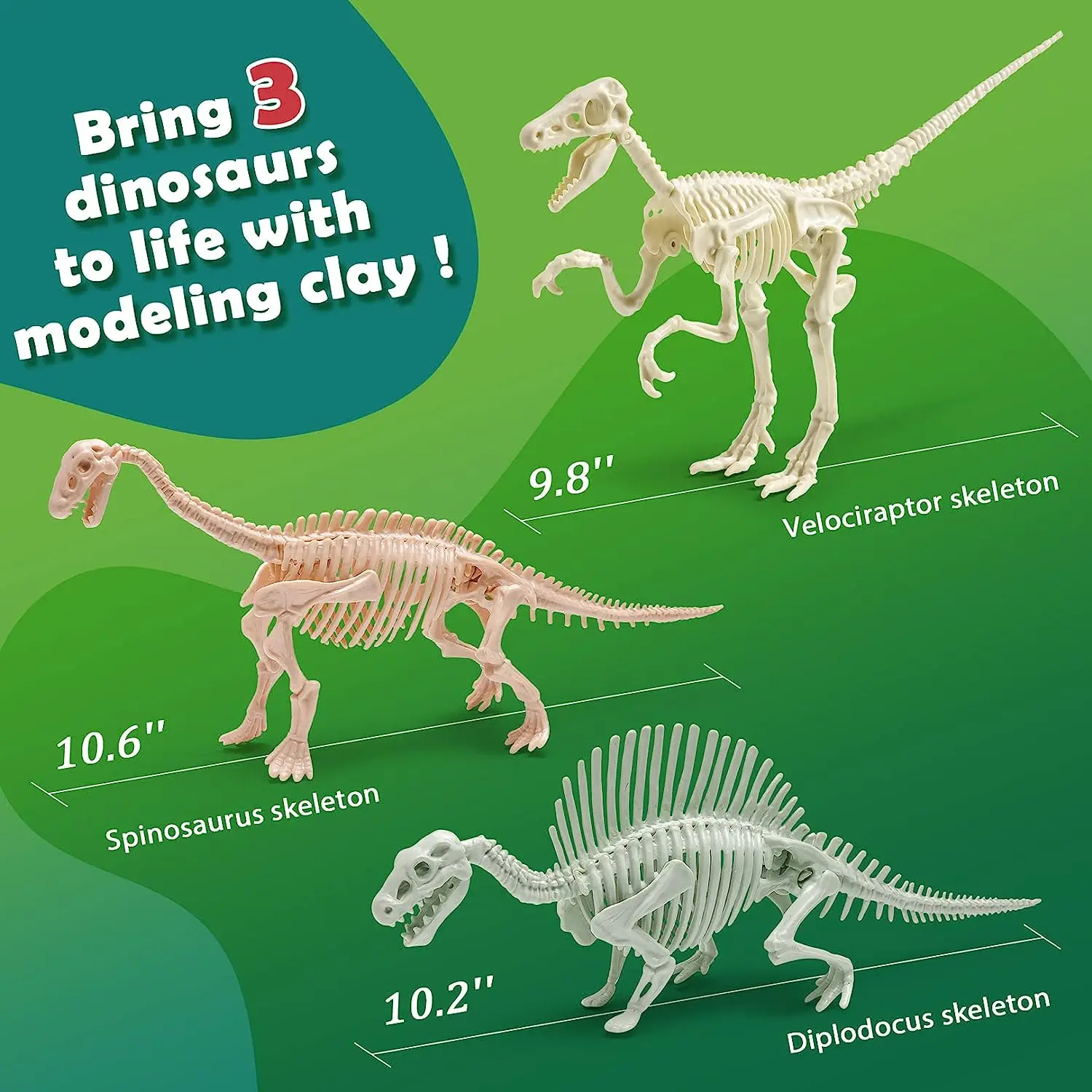 Air Dry Clay Dinosaur Craft Kit For Kids,Build And Design Your Own