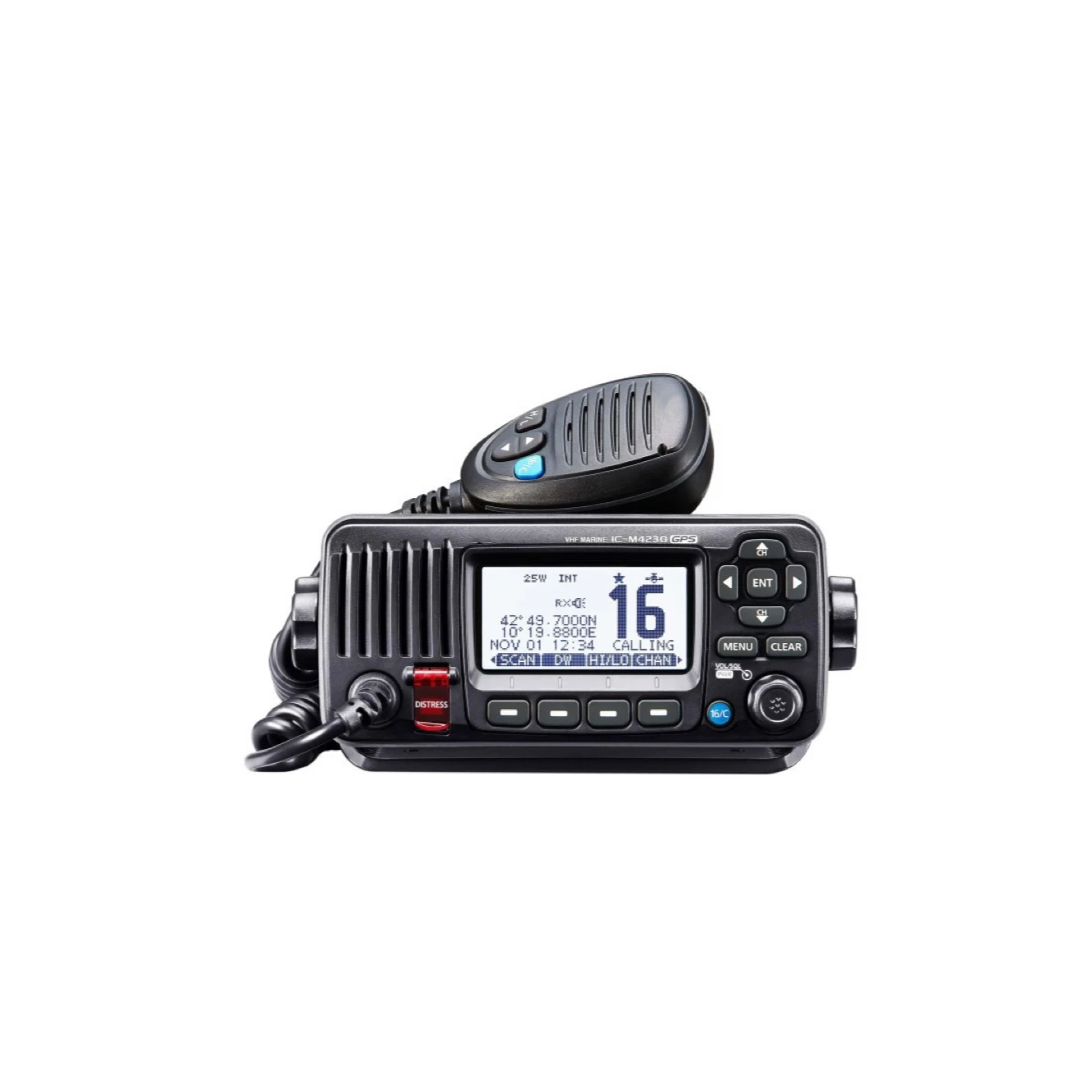 IPX7 DSC and ATIS Radio System IC-M423GE  VHF FM Marine Radio with GPS