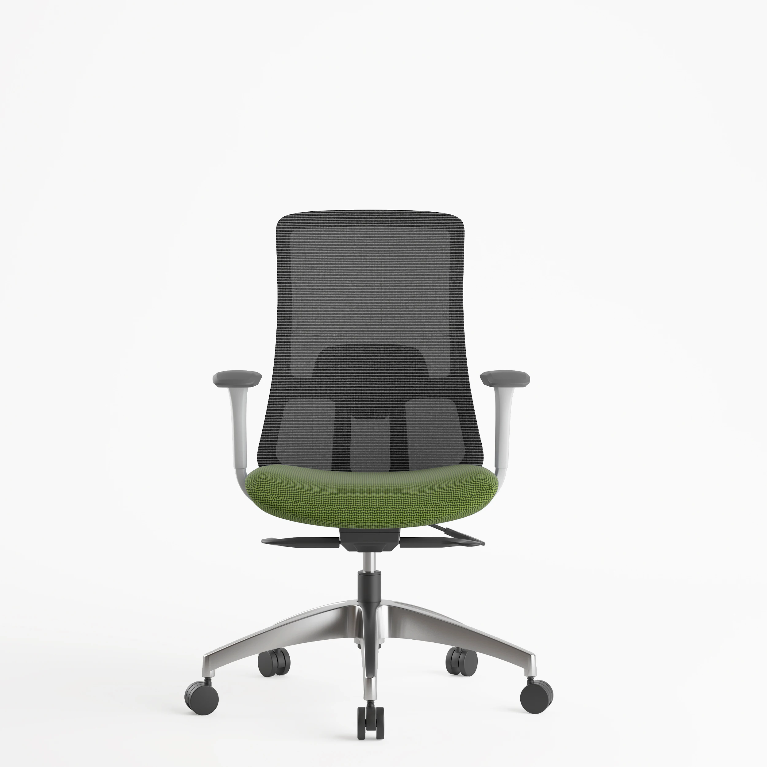 2024 New Design Customised Middle back Office Chairs Green Mesh aluminum Office Chair Computer Desk Chairs