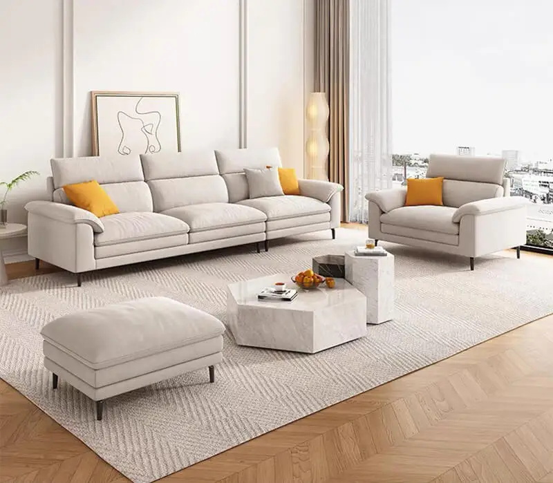 Made In Vietnam,Three Seat Sofa Upholstered In Highquality Materials