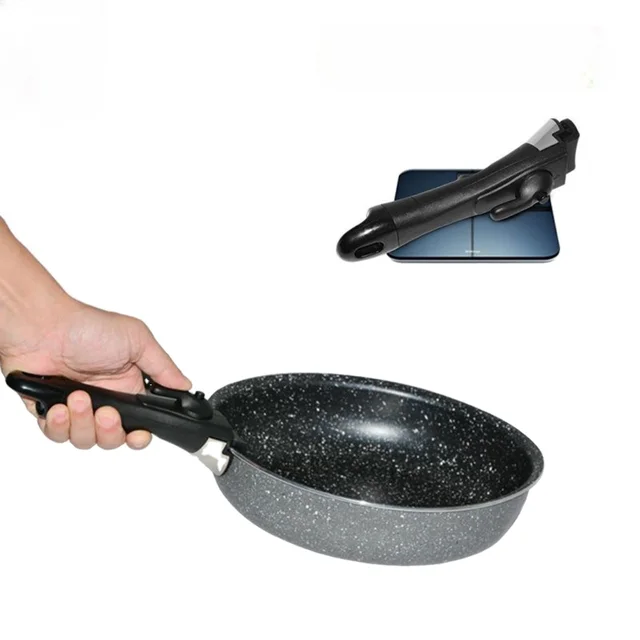 SP09 24cm Granite Nonstick Frying Pan Deep Stainless Steel Frypan Induction Compatible Cookware for Kitchen Cooking Use