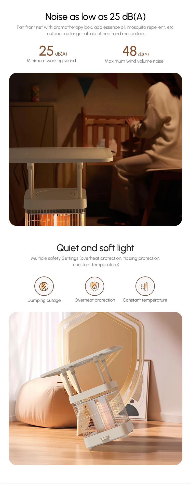 Electric Air Heater, Portable, 220V, 1000W - detail 36