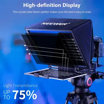 NEEWER Teleprompter X14 with RT-110 Remote & APP Control ( Connection Via NEEWER Teleprompter App), Portable No detail image