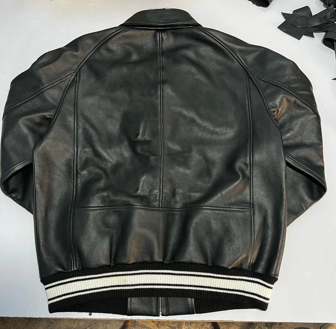 Customized Men's Thick Jacket Hot Sale Motorcycle Leather Jacket Men's