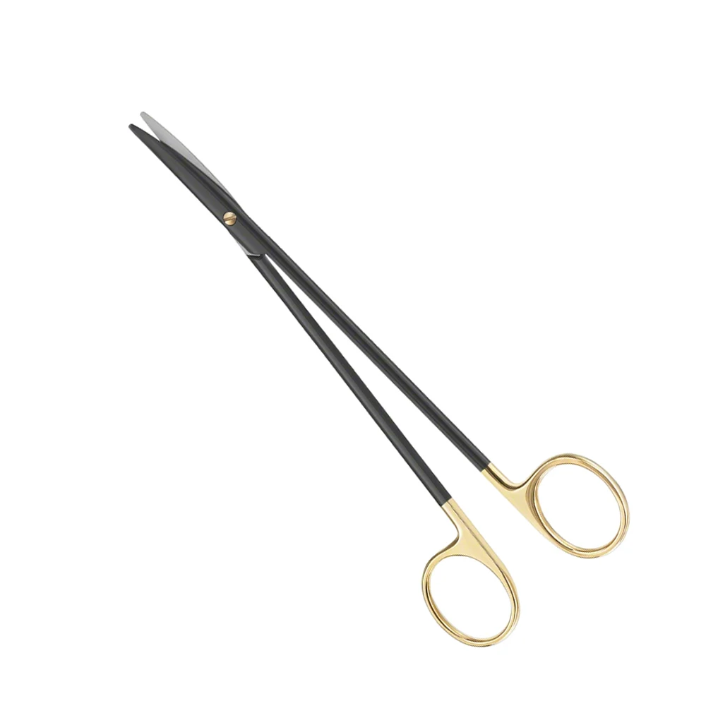 Black Coated Metzenbaum Scissors Curved Half Gold German Stainless ...