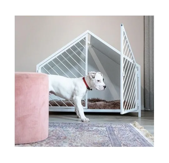 Ergonomic design metal pet house with ventilation system and soundproof walls for reducing stress and improving pet relaxation