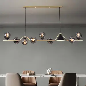 Modern Indoor Lighting LED Glass Shade Chandeliers Home Decorative Pendant Light Dining Room Chandelier