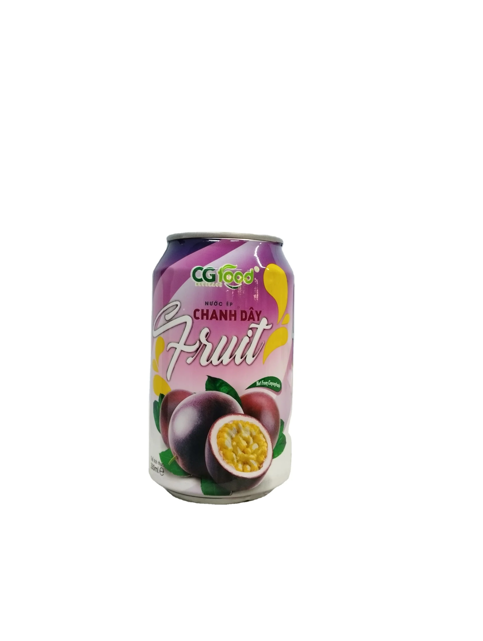Cg Soft Drink 330 Ml Canned Fruit Juice Fresh Passion Flavor Cg Passion