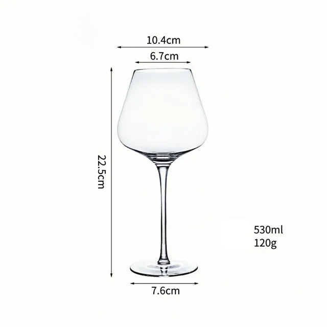 Red Wine Glasses Transparent Wine, Fine Dining, Luxury Red Wine Glass, Wine Glasses, Perfect for Ins, White CLASSIC Party CN;SHX