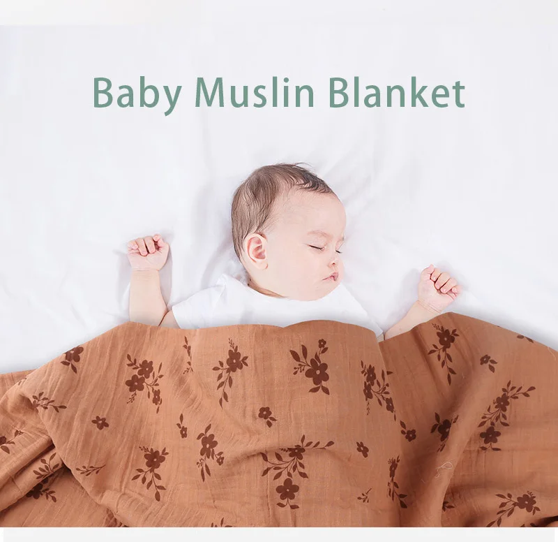 Wholesale Custom Print Quilt Cotton Swaddle Muslin Newborn Swaddle