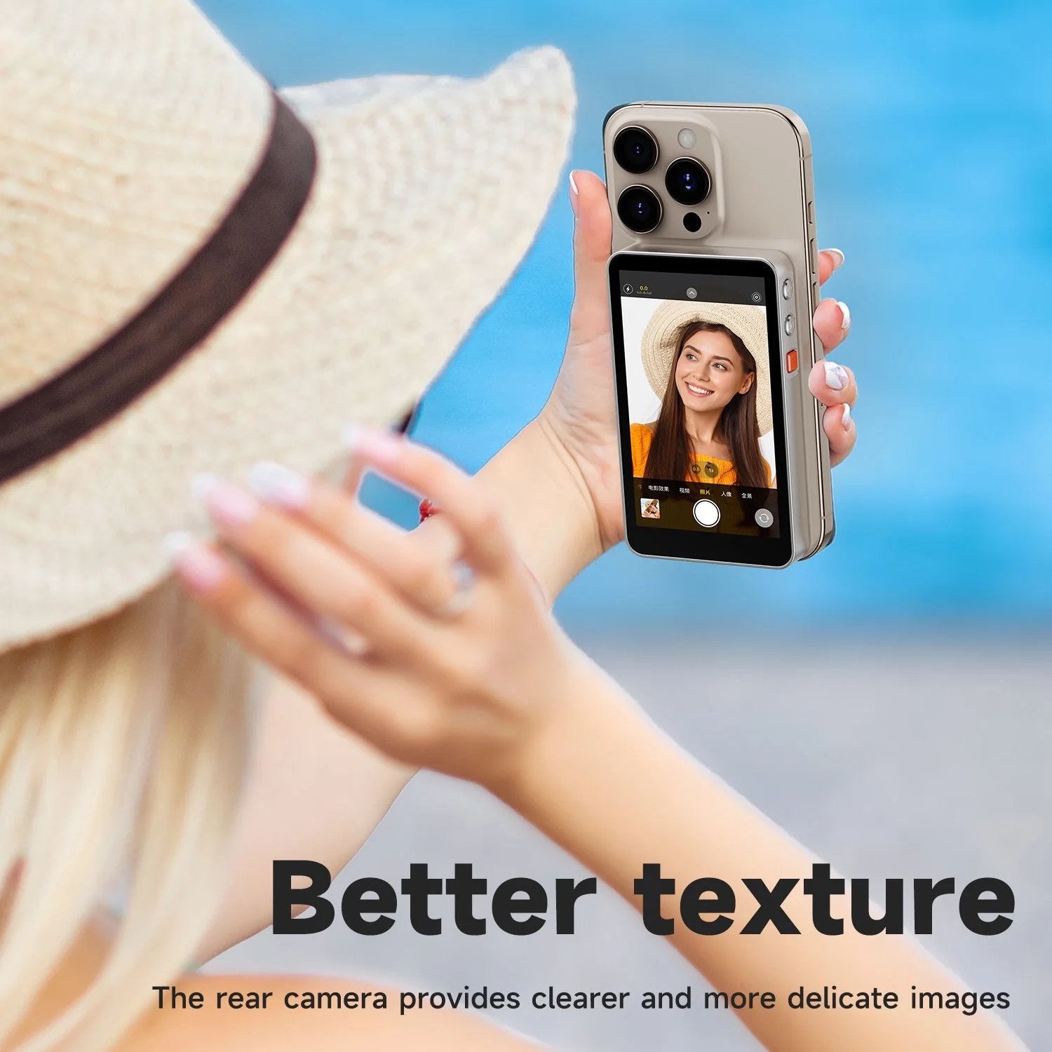 Wireless Magnetic Monitor Screen for Selfie and Live Video Vlogging Phone Accessories