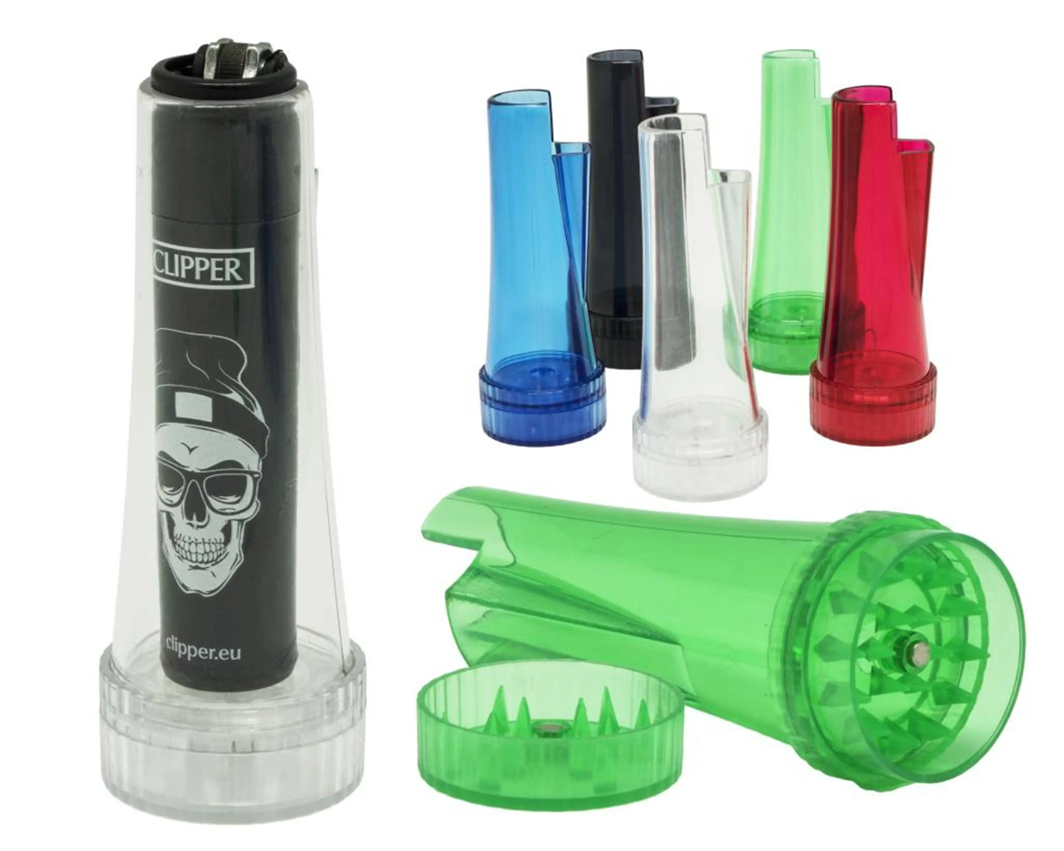 Clipper Sleeve Grinder With Detachable Herb Crusher 30mm 2part