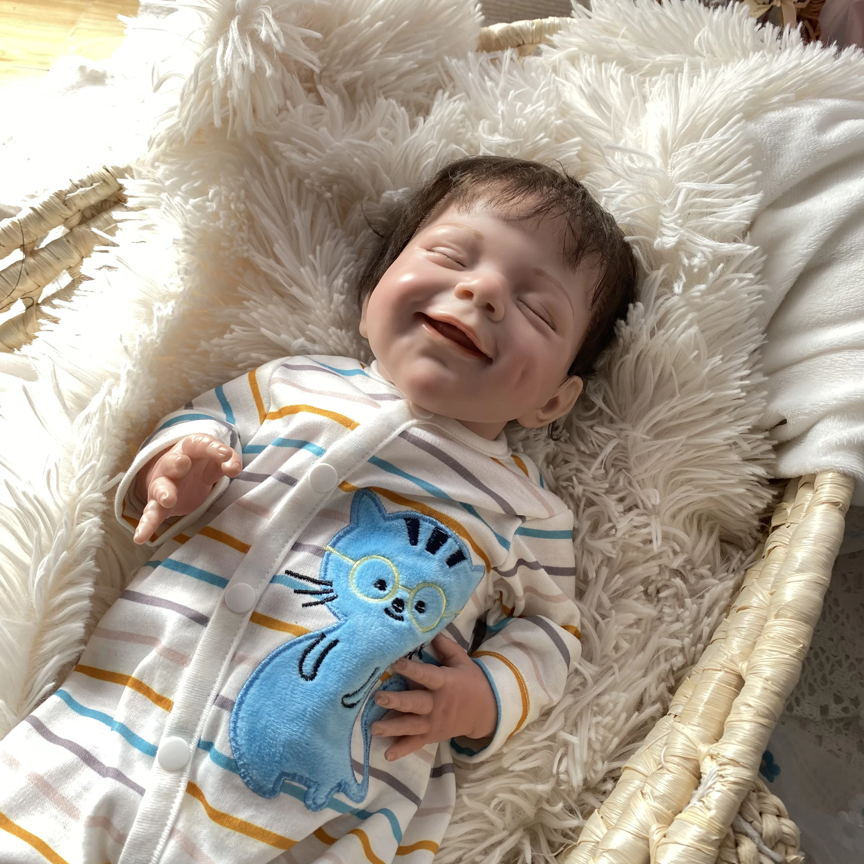 Silicone Dolls, 22 David Reborn Baby Doll Boy, Silicone Vinyl Body