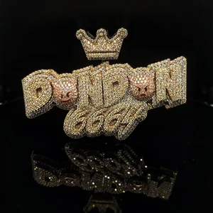 925 Sterling High Quality Diamond Pendant Hip Hop pendant Customized Iced Out Silver Diamond Pendant