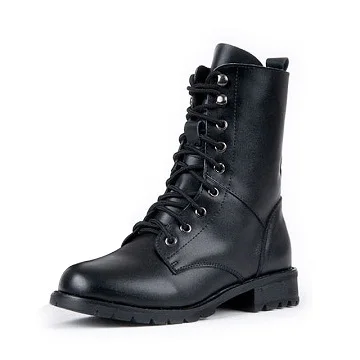 100% Outdoor Leather Boots Heavy Rubber Sole With Side Zipper Real ...