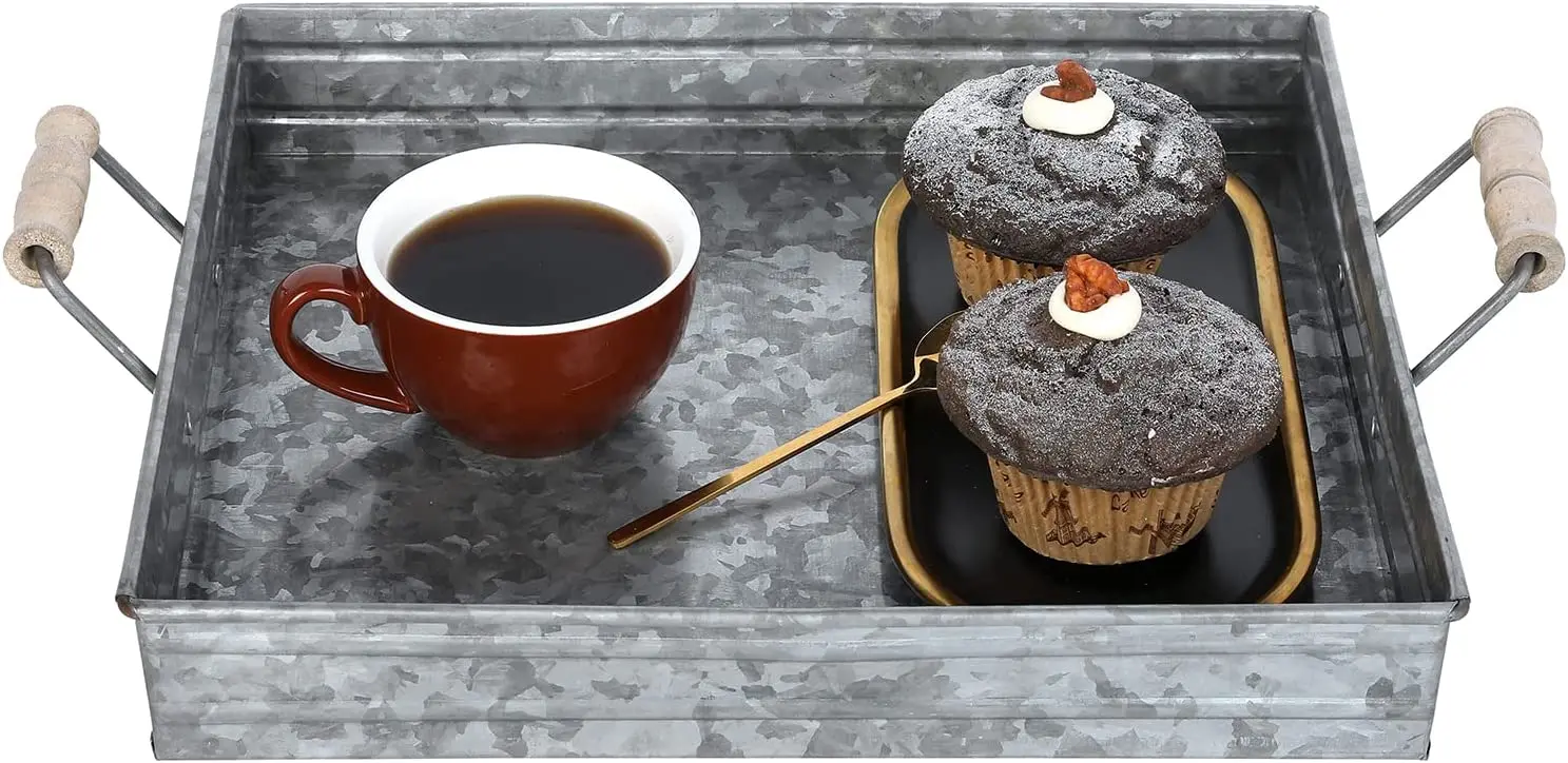 Royal Serving Tray Premium Quality Countertop Decor Dinnerware Golden