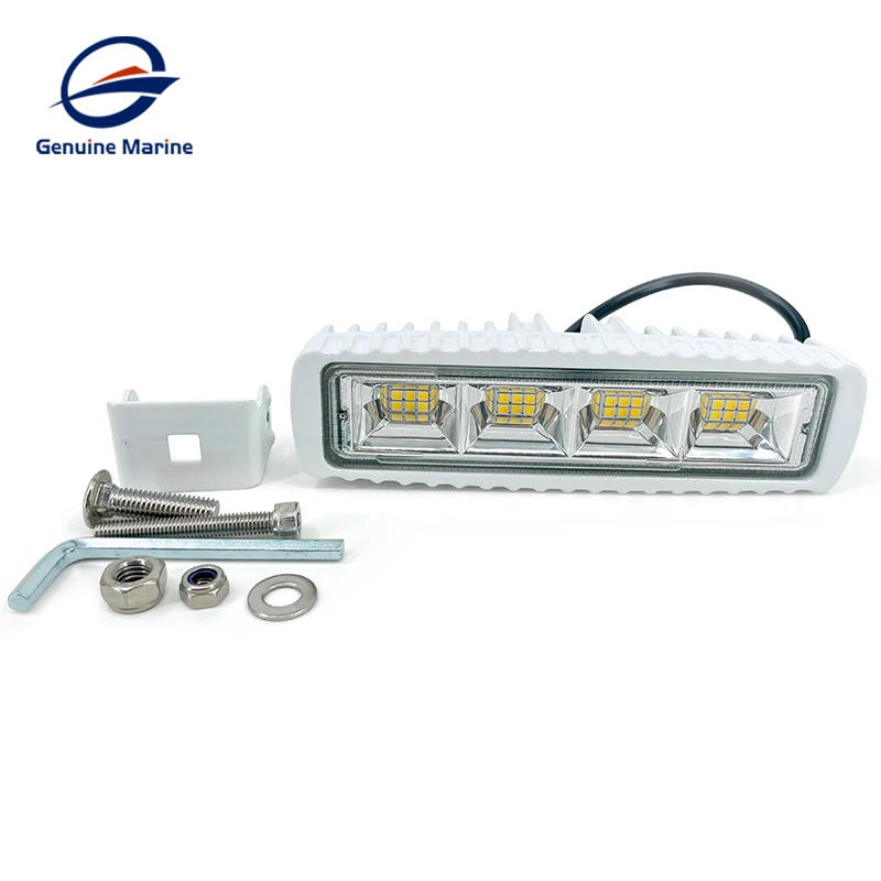 Young Marine 6 Inch 72W Waterproof Led Boat Lights Spotlights Deck Dock Marine Lights 4000lms 120 Flood Light Led Light Bar 2 Pack 12 24 V - View #4