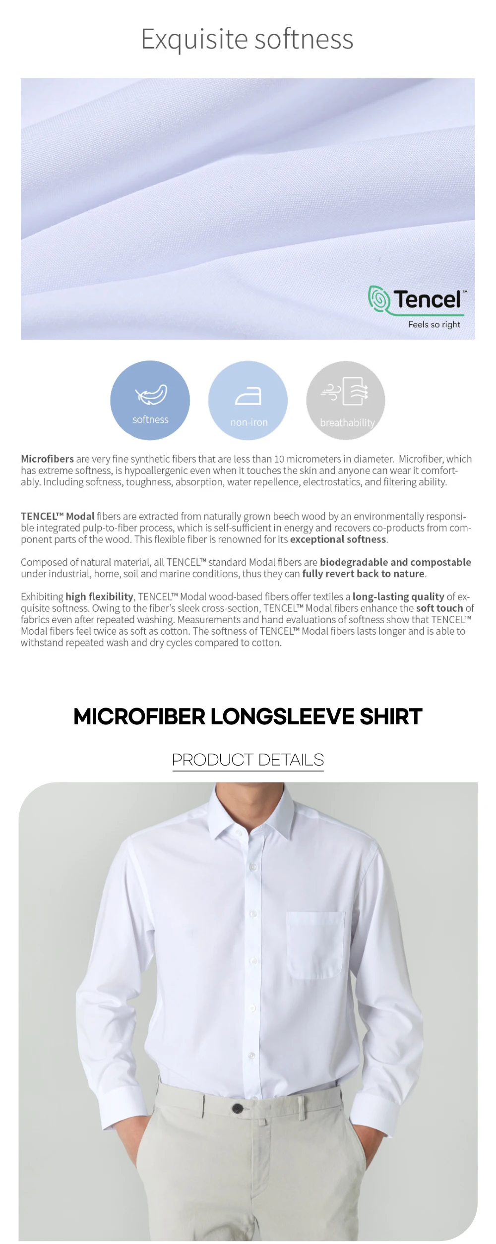 Slimfit Regularfit Customized Longsleeve Microfiber Longsleeve Men's ...