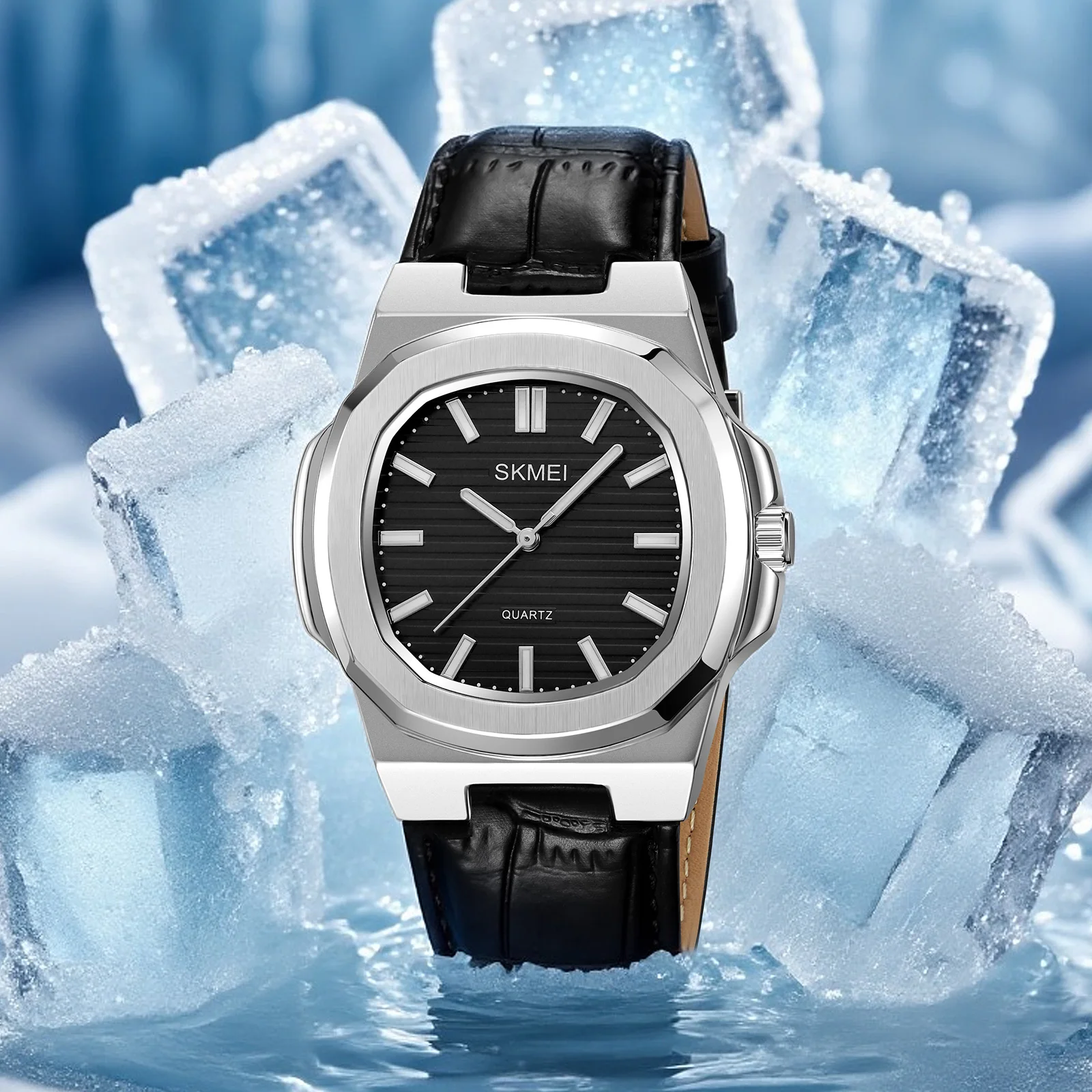 Skmei 2382 Quartz Watch for Men - Simple Fashion Style, Large Dial