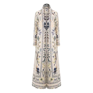 Fast and Efficient Delivery Women Casual High Quality Abaya Pleated Abaya Chic Printed Free Size Abaya